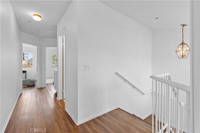 hallway featuring hardwood / wood-style floors