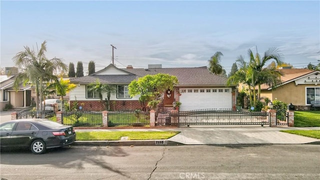 ranch-style house with a garage