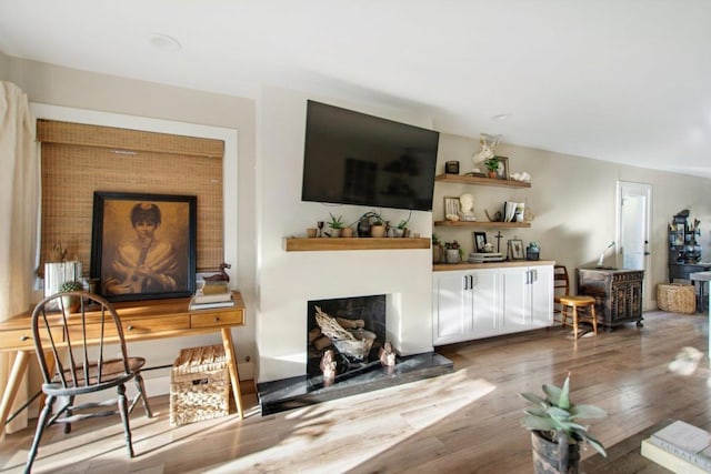 interior space with wood-type flooring