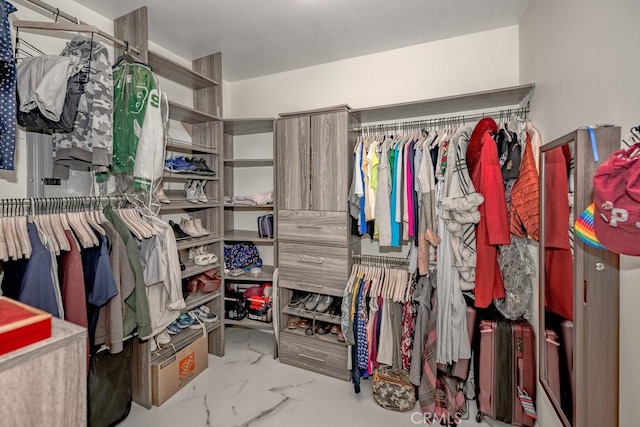 view of walk in closet