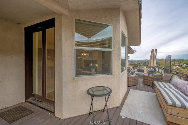 balcony with outdoor lounge area