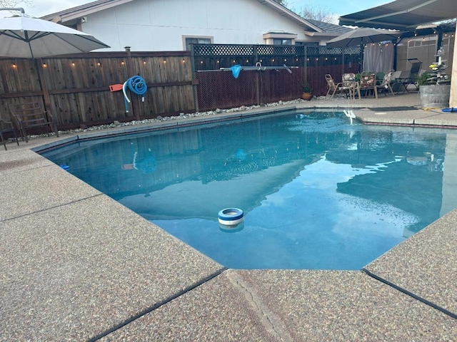 view of pool featuring a patio area