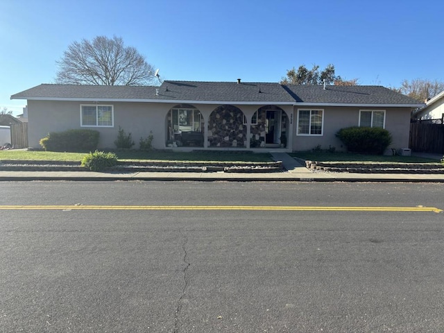 view of single story home