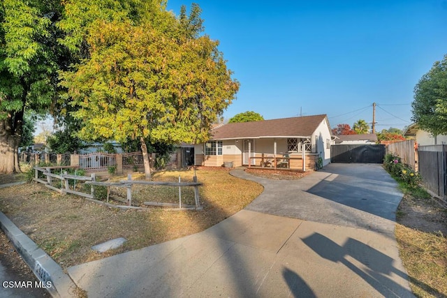 view of front of property with a porch