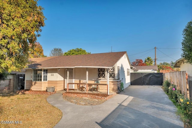 view of front of home with a porch