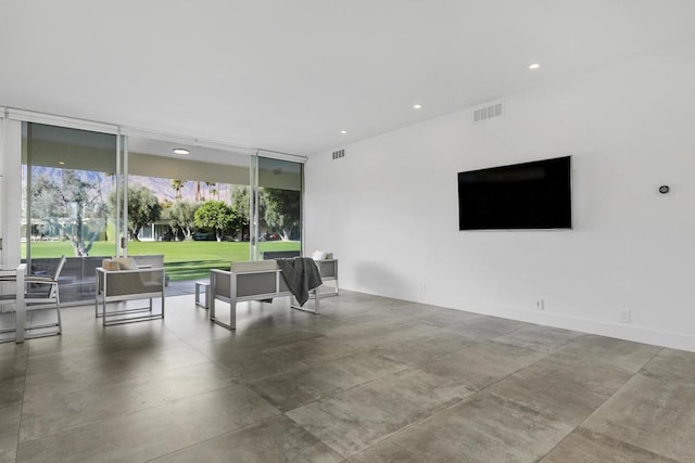 interior space with concrete flooring