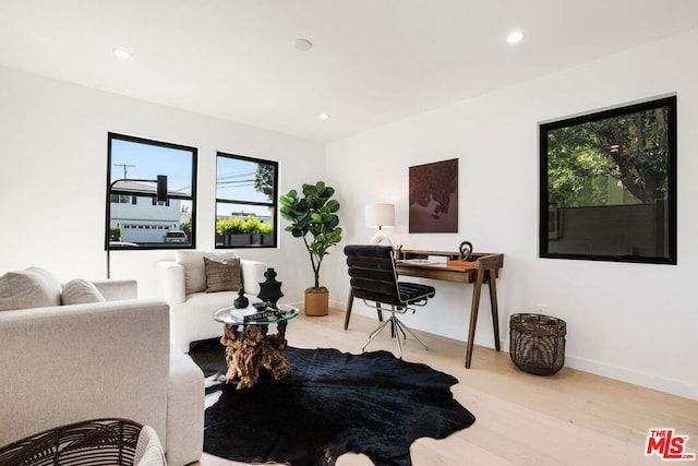 interior space featuring light hardwood / wood-style flooring