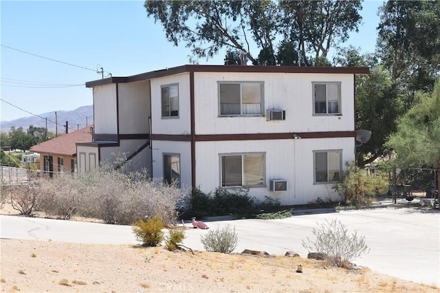 exterior space featuring a mountain view