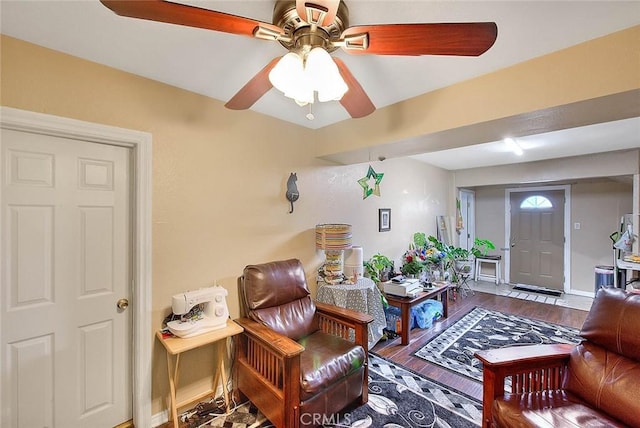 living room featuring hardwood / wood-style floors