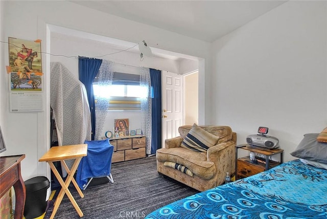 view of carpeted bedroom