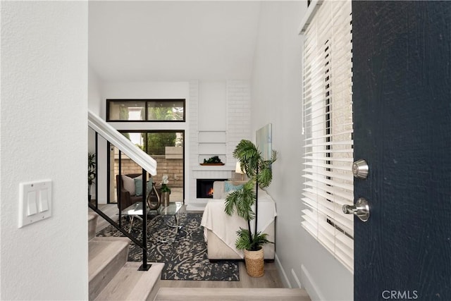 foyer featuring light wood-type flooring