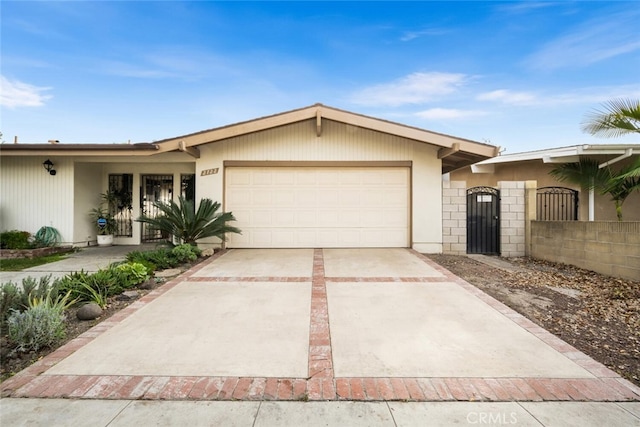 ranch-style house with a garage