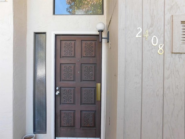 view of doorway to property