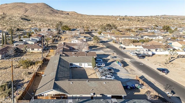 drone / aerial view with a mountain view