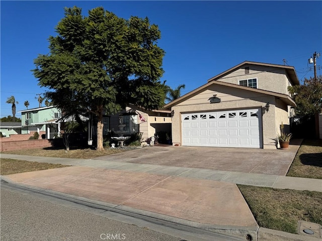 view of front facade with a garage