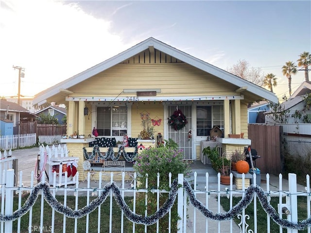 view of bungalow-style house