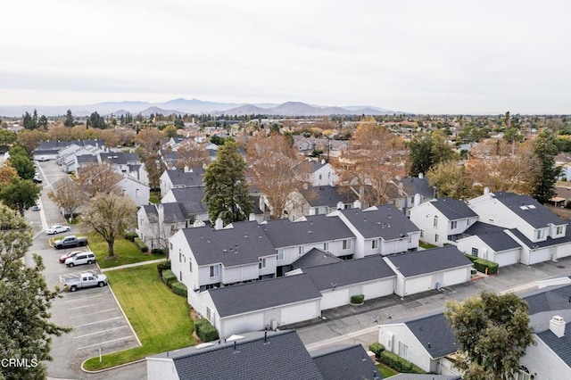 bird's eye view featuring a mountain view