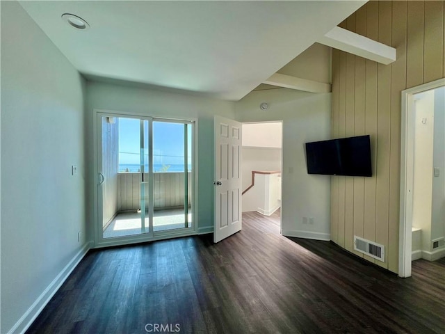 253 Fairview St, Laguna Beach, CA 92651 - unfurnished living room with dark wood finished floors, baseboards, and visible vents