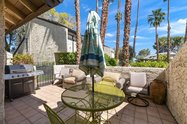 view of patio featuring grilling area