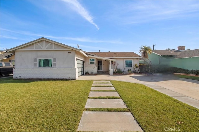 rear view of property with a yard