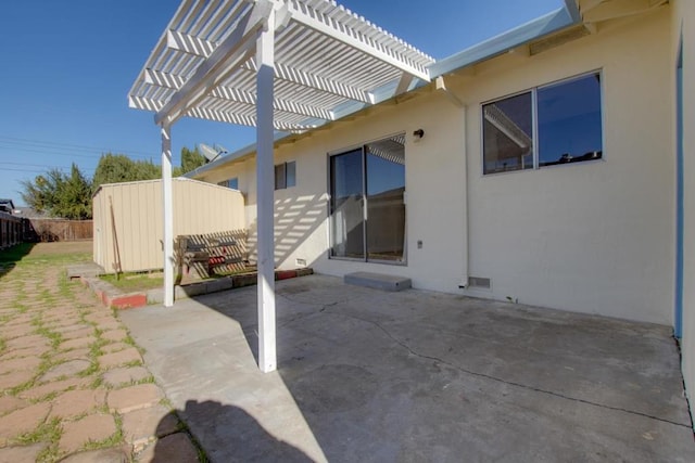 view of patio / terrace with a pergola