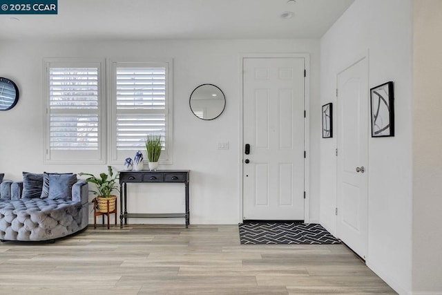 entryway featuring light hardwood / wood-style flooring