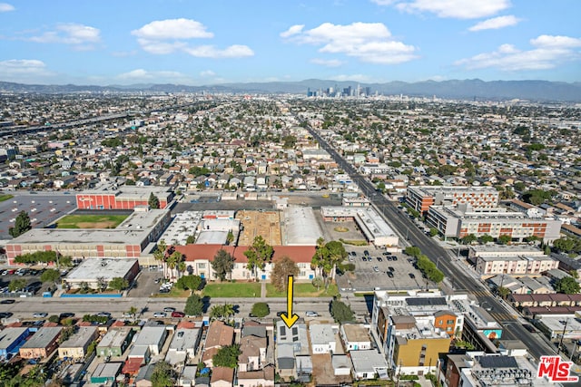 aerial view featuring a mountain view