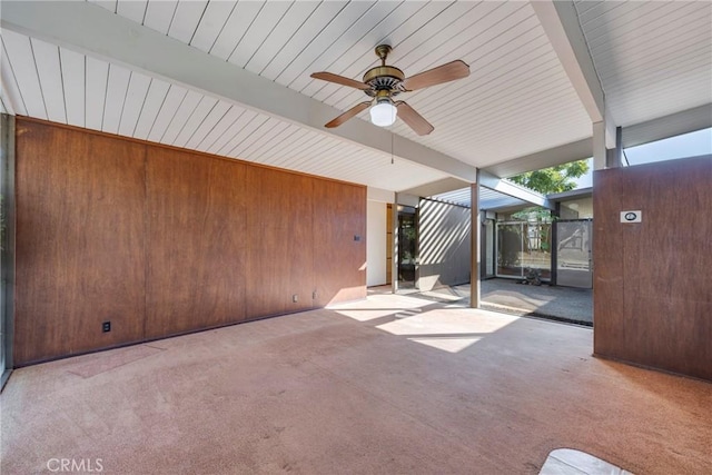 view of patio / terrace featuring ceiling fan