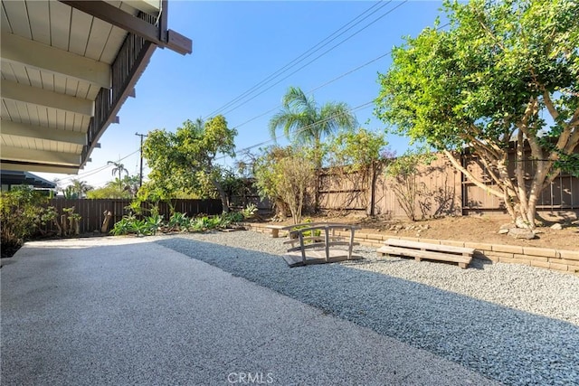 view of yard with a patio