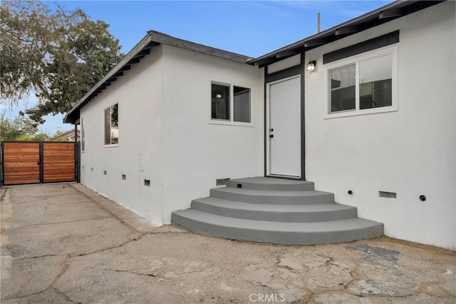 view of doorway to property