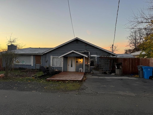 view of front of home