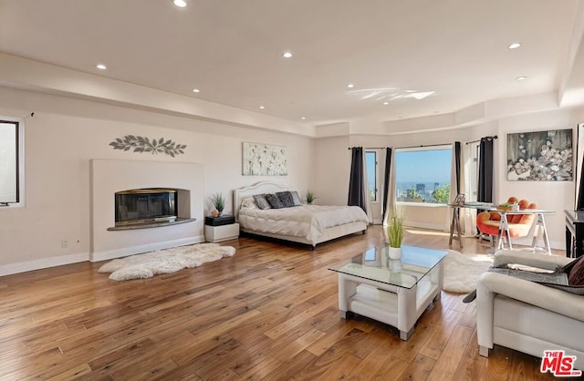 interior space with light hardwood / wood-style flooring