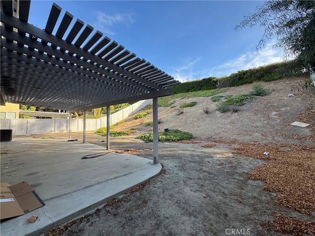 view of patio with a pergola