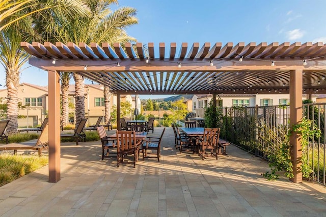 view of patio / terrace with a pergola