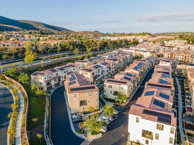 bird's eye view featuring a mountain view