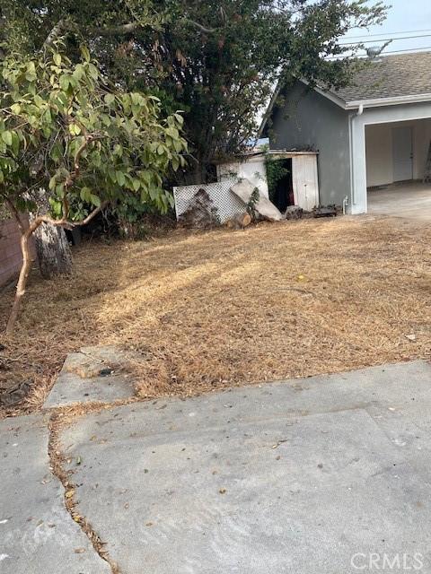 view of yard with a carport