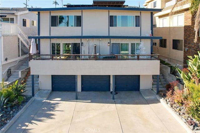 exterior space featuring a garage