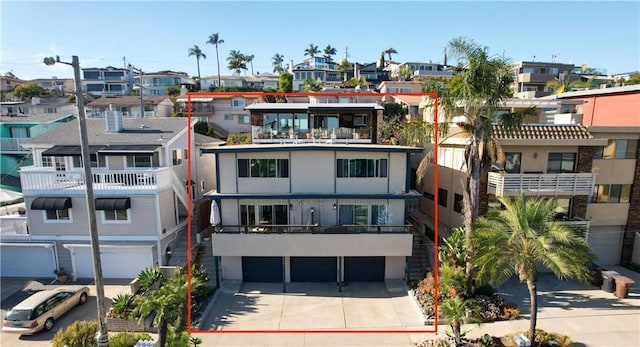 view of property with a garage