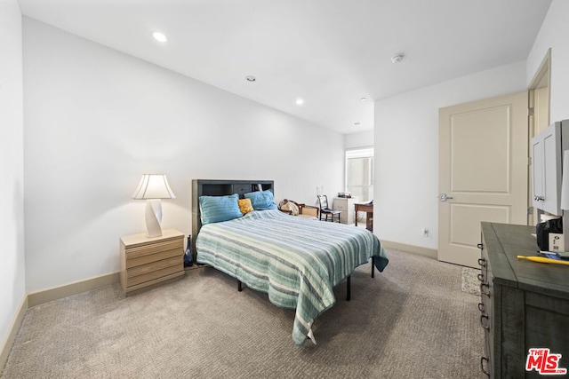 view of carpeted bedroom