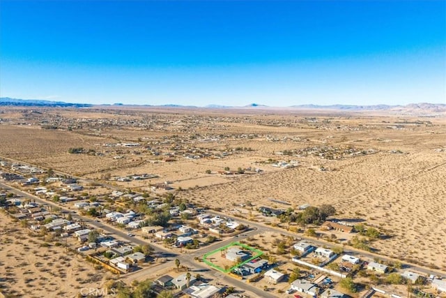 drone / aerial view with a mountain view