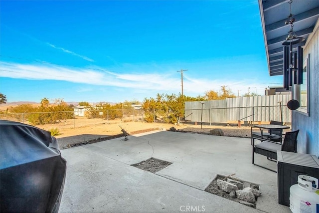 view of patio with grilling area