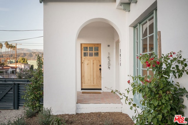 view of entrance to property