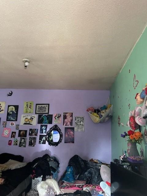 bedroom featuring a textured ceiling