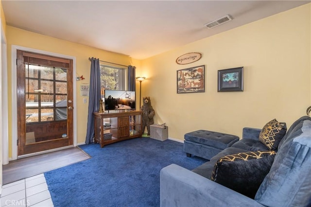 view of carpeted living room