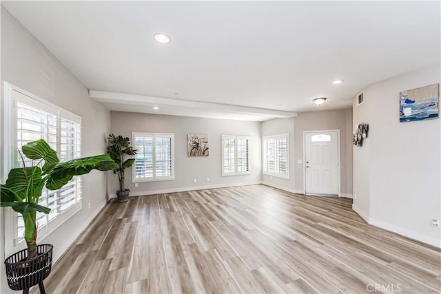 entrance foyer featuring light wood-type flooring