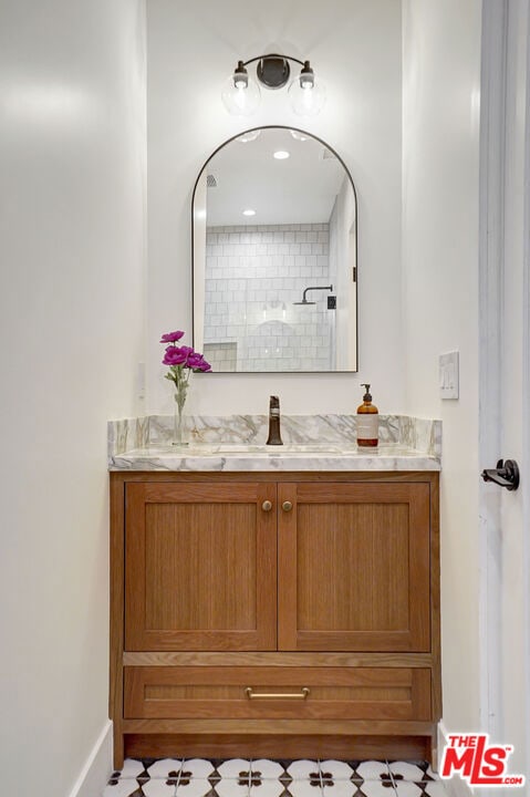 bathroom featuring vanity