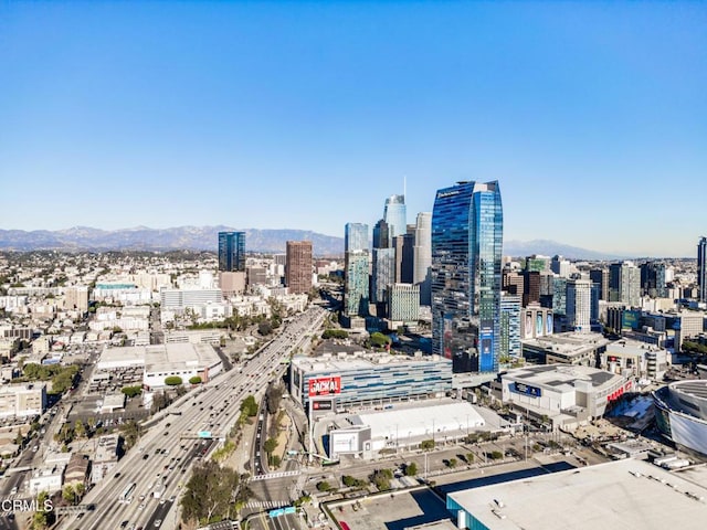 city view with a mountain view