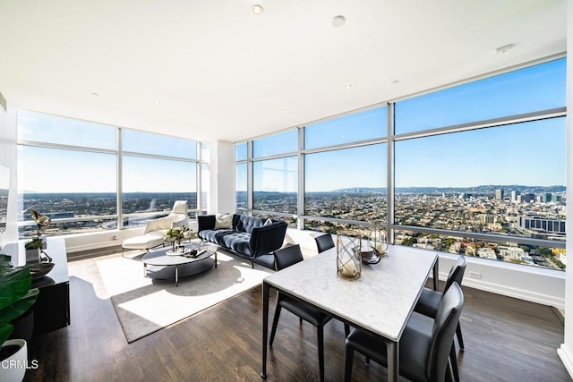 view of sunroom