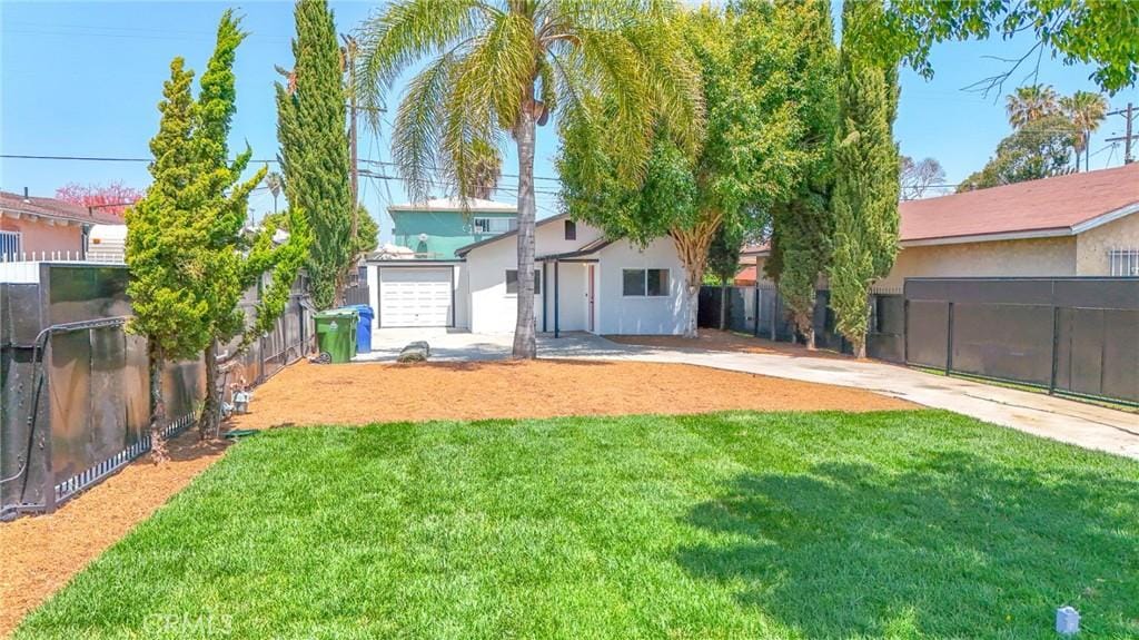 exterior space with a front lawn