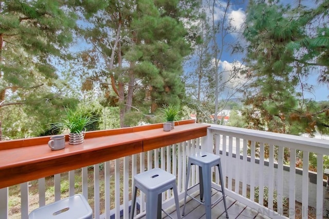 view of wooden terrace